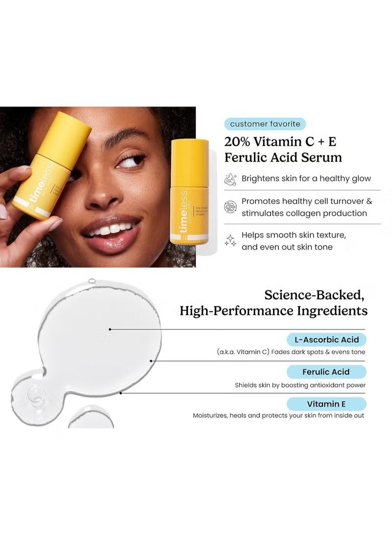 تايمليس عبوتان من سيروم فيتامين سي للعناية بالبشرة مع فيتامين إي وحمض الفيروليك، مناسب للبشرة الدهنية والجافة، 30 مل × 2 - Image 4